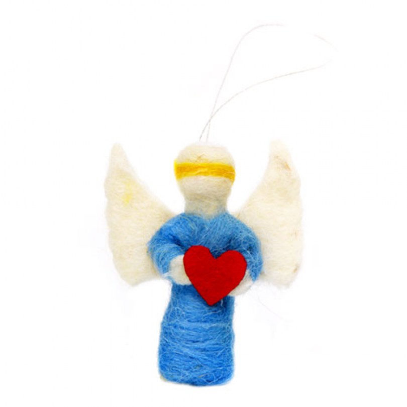 Large Angel With Red Heart