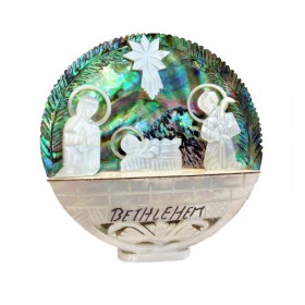Bethlehem Green Shell Nativity