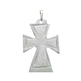 Mother of Pearl Classical Cross Charm
