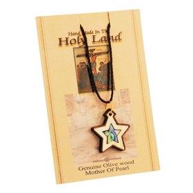 Olive Wood with Mother of Pearl & Bethlehem Star